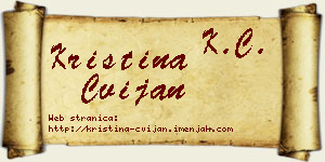 Kristina Cvijan vizit kartica